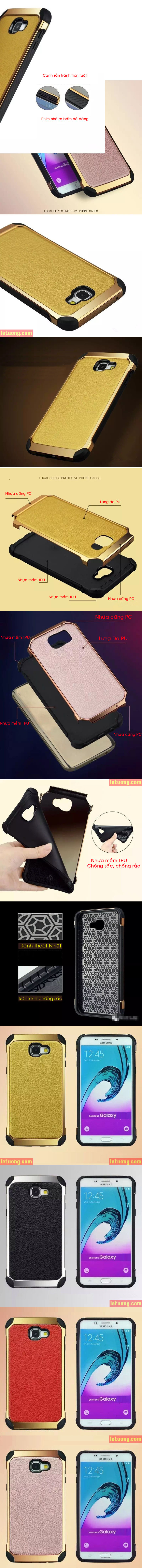 Ốp lưng Galaxy A5 2016 NX Case lưng da sang trọng, chống sốc